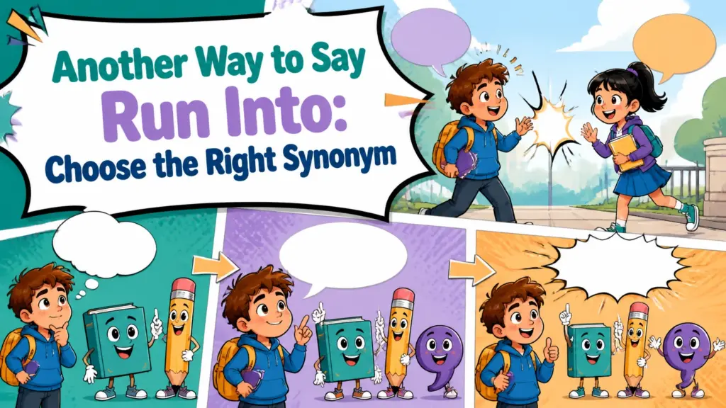another way to say run into