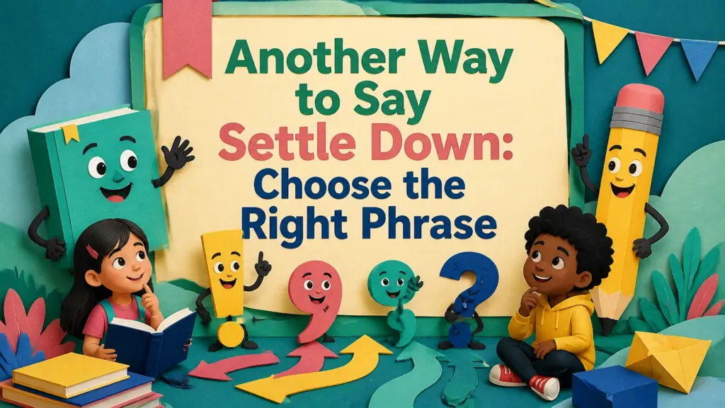 another way to say settle down