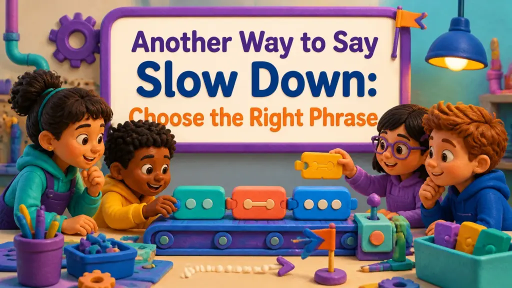 another way to say slow down