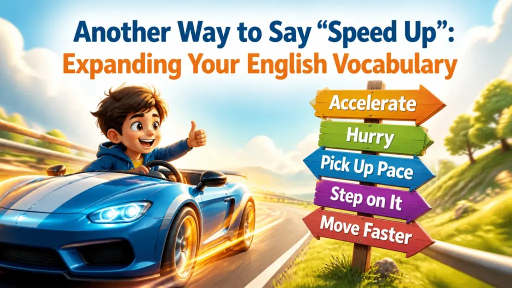 another way to say speed up