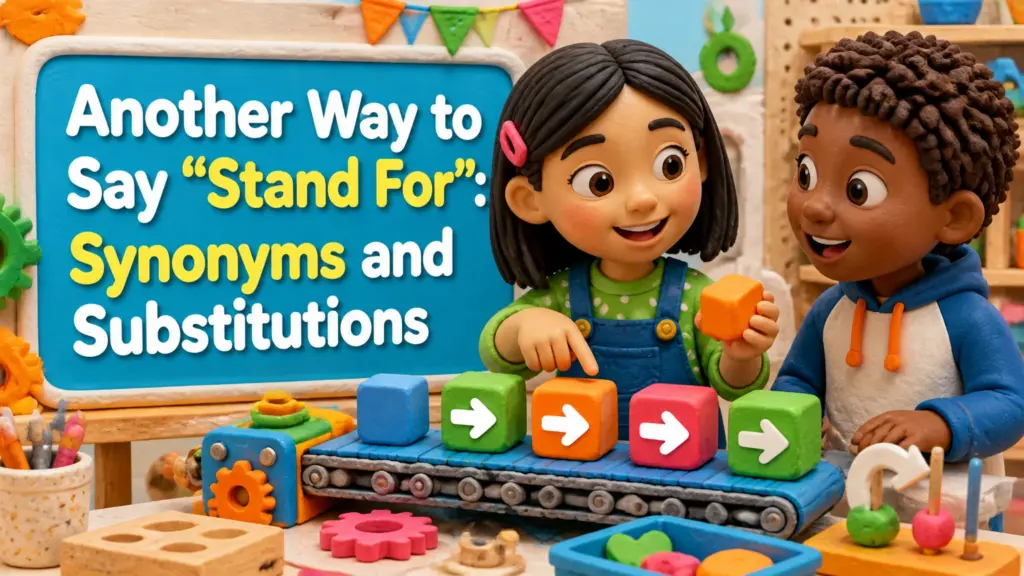 another way to say stand for