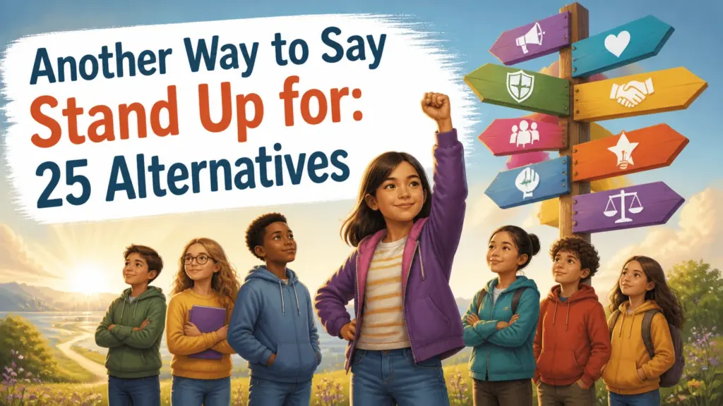 another way to say stand up for