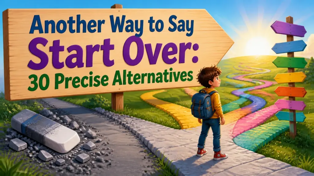 another way to say start over 2