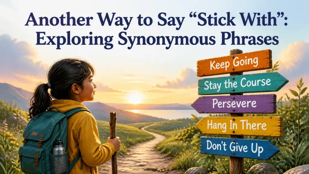 another way to say stick with