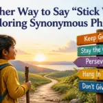 another way to say stick with