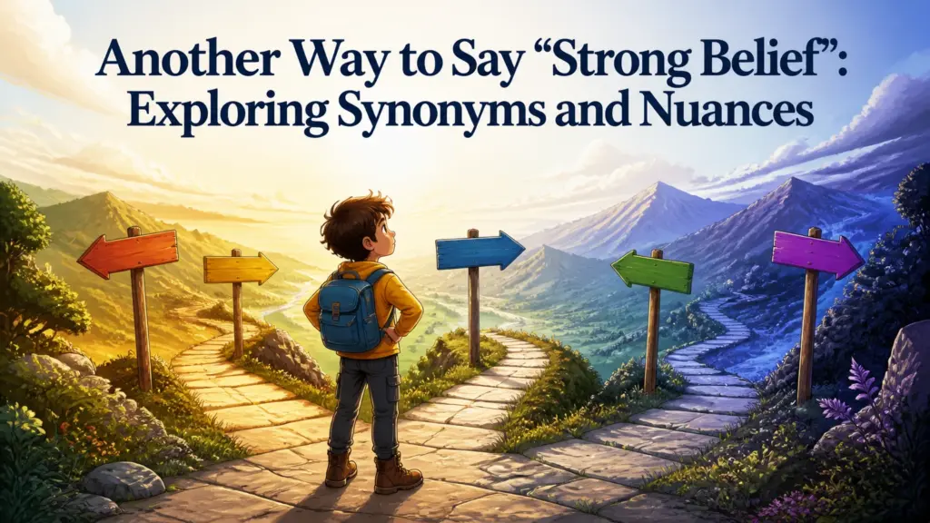 another way to say strong belief