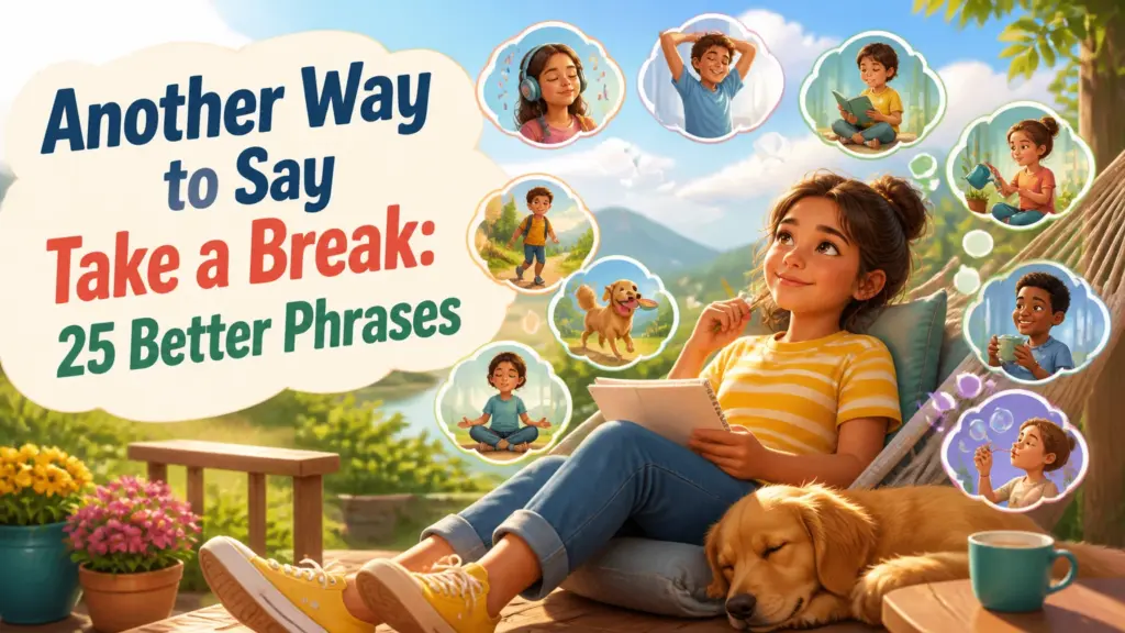 another way to say take a break