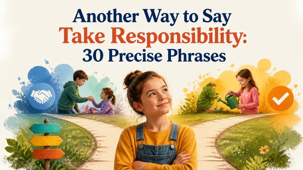 another way to say take responsibility