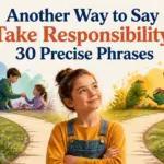 another way to say take responsibility