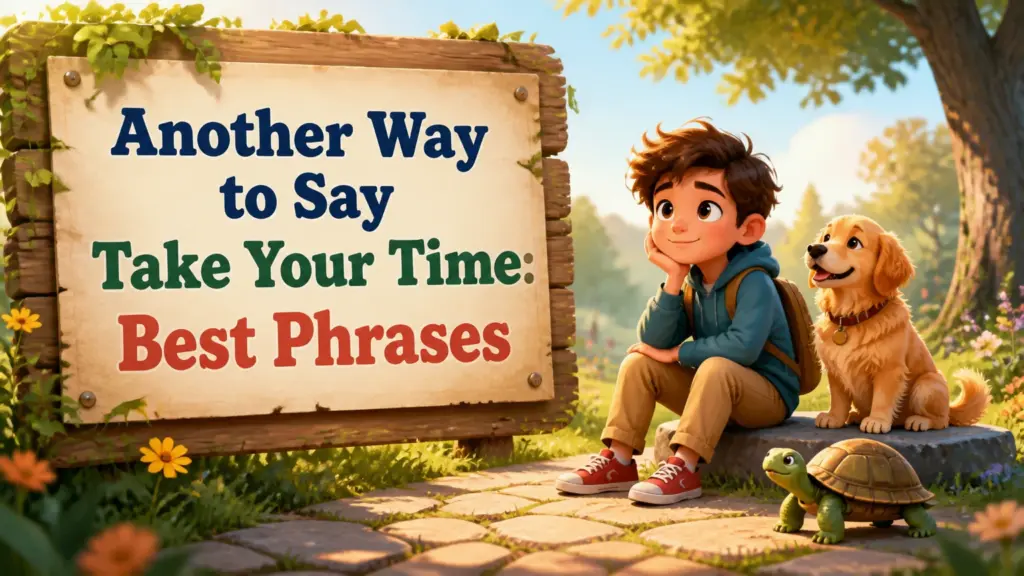 another way to say take your time
