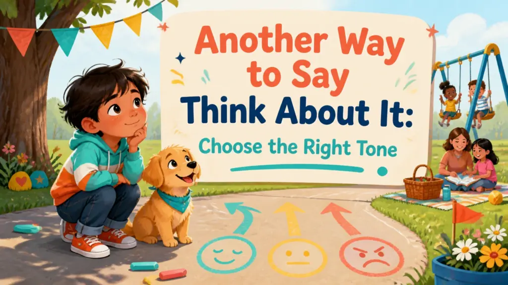 another way to say think about it