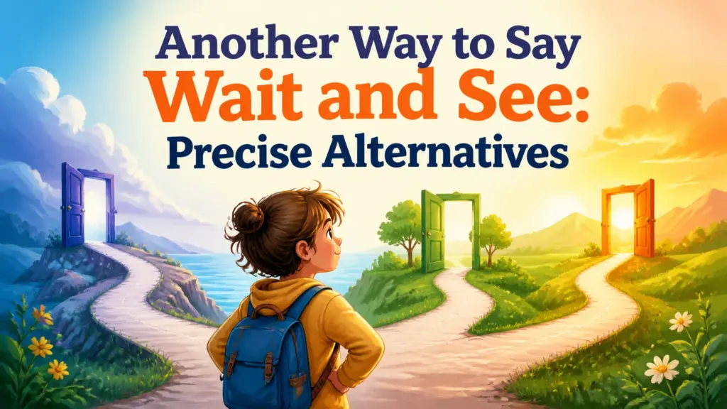 another way to say wait and see