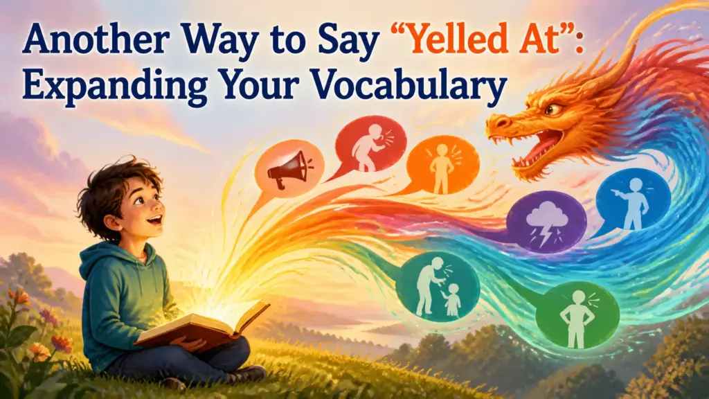 another way to say yelled at
