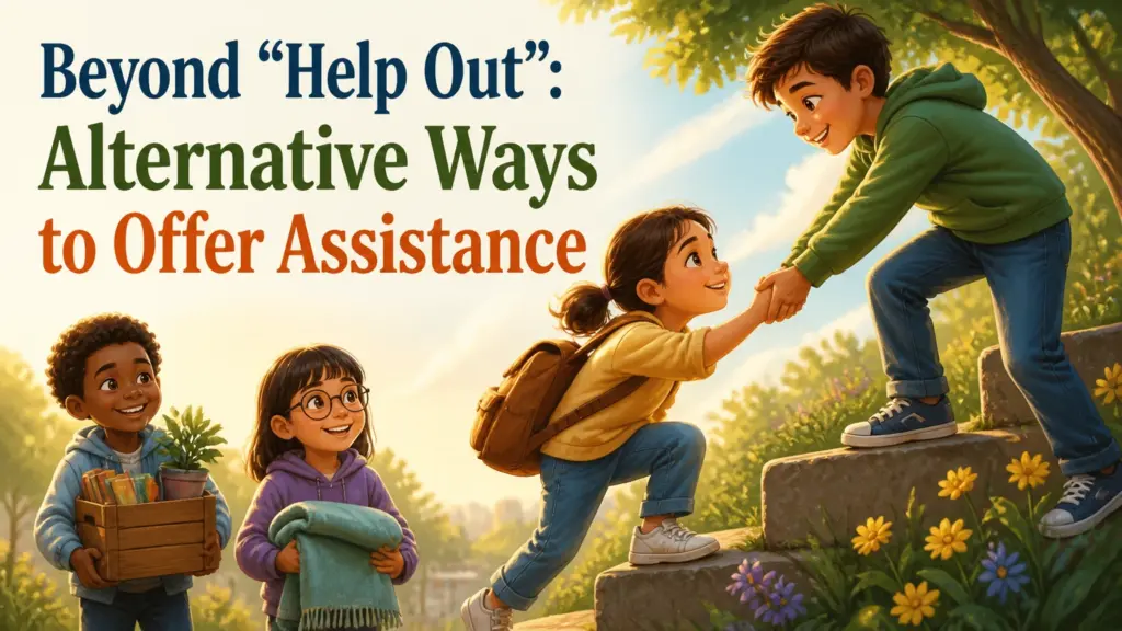another way to say help out