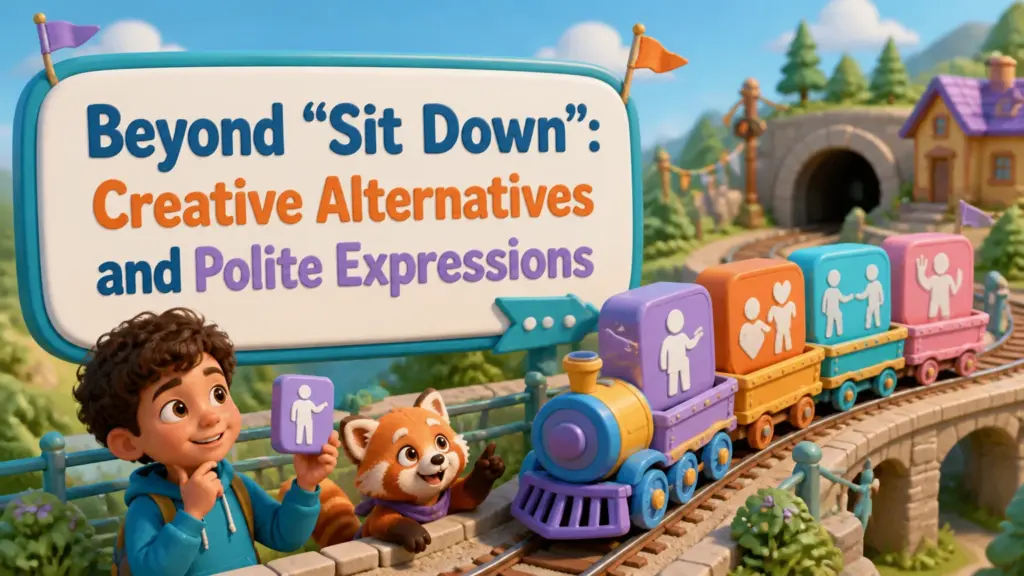 another way to say sit down
