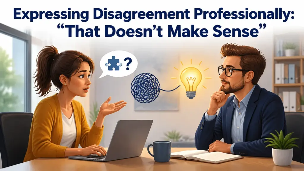 how to professionally say that doesnt make sense