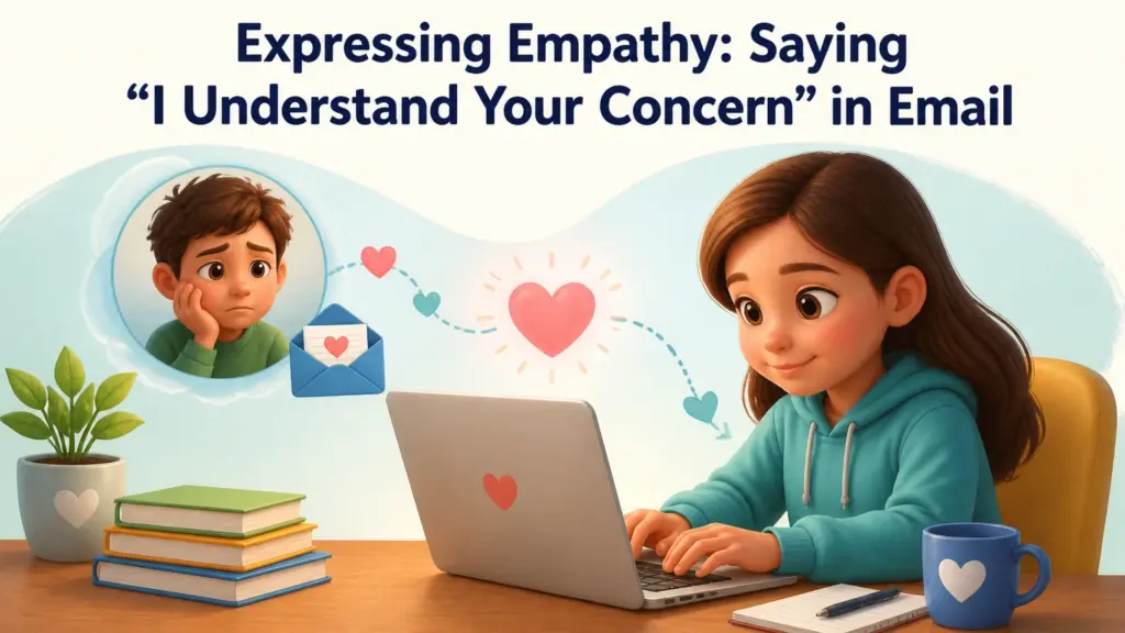 how to say i understand your concern in an email