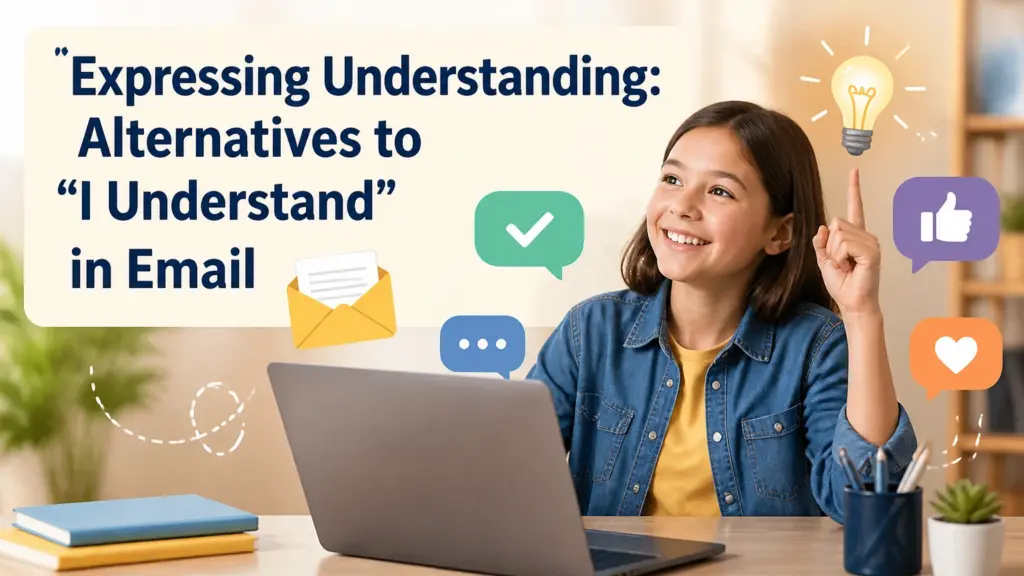 how to say i understand your point in an email