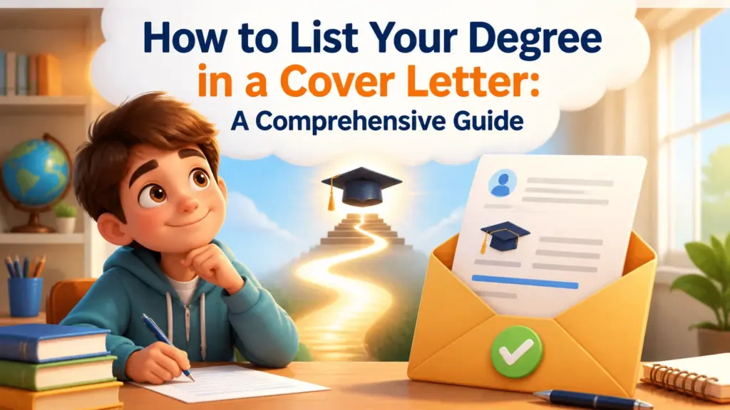 how to say you have a degree in a cover letter