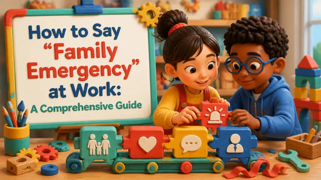 how to say family emergency at work