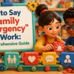 how to say family emergency at work