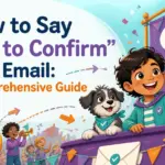how to say just to confirm in an email