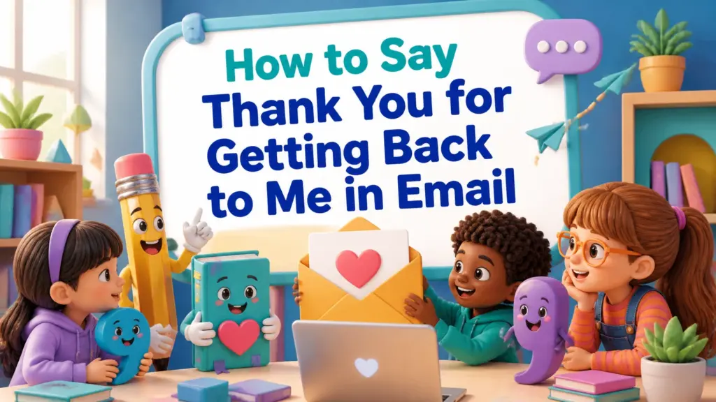 how to say thank you for getting back to me in an email
