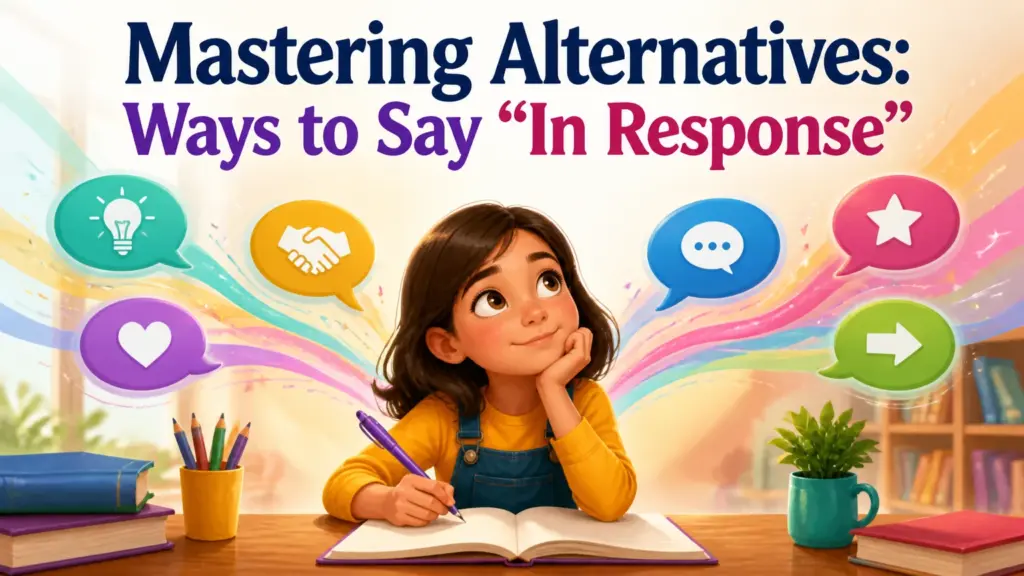 another way to say in response