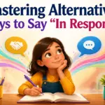 another way to say in response
