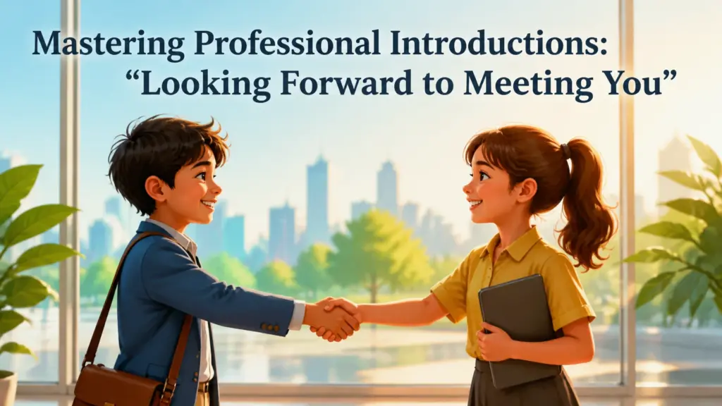 how to say looking forward to meeting you professionally