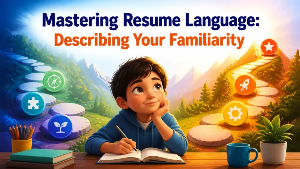 how to say youre familiar with something on a resume