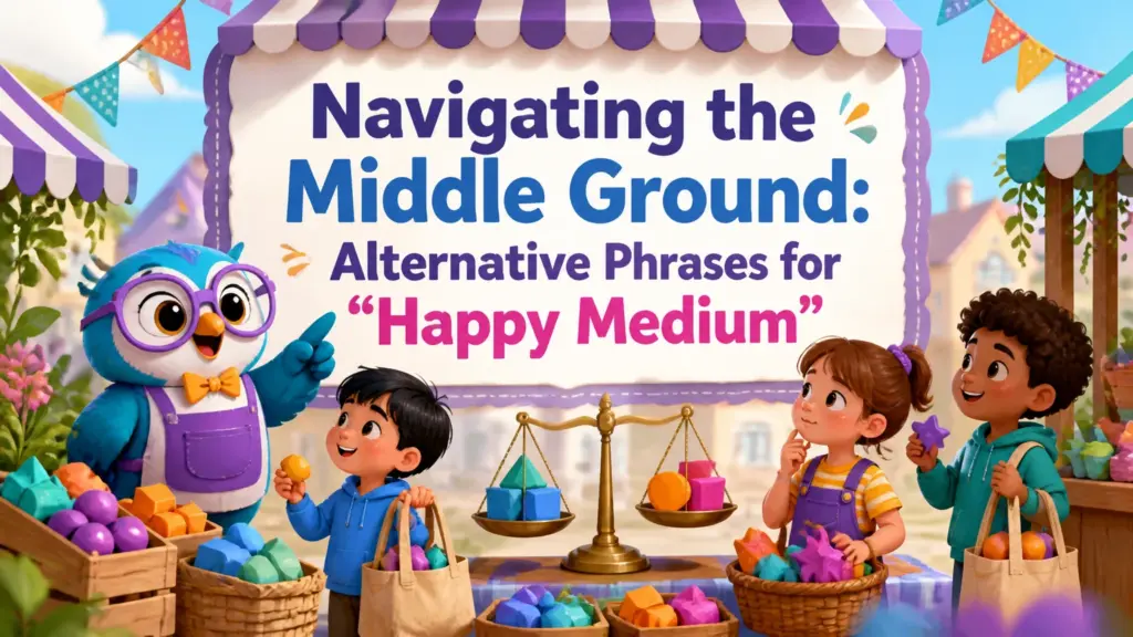 another way to say happy medium