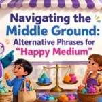 another way to say happy medium