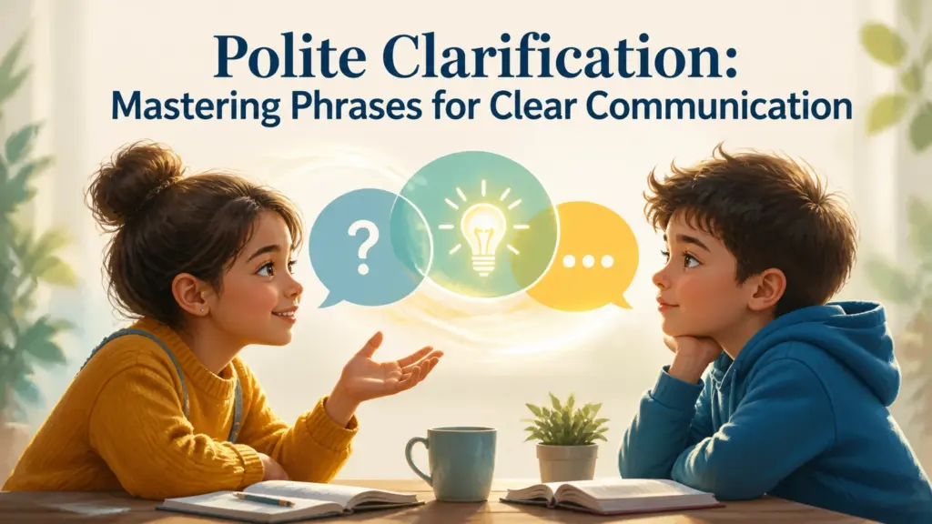how to say just to clarify politely