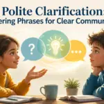 how to say just to clarify politely
