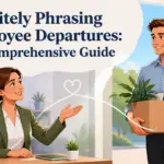how to politely say someone left the company