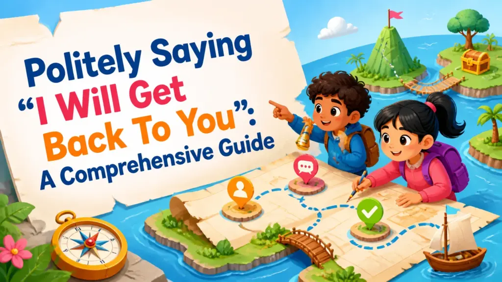 how to say i will get back to you politely