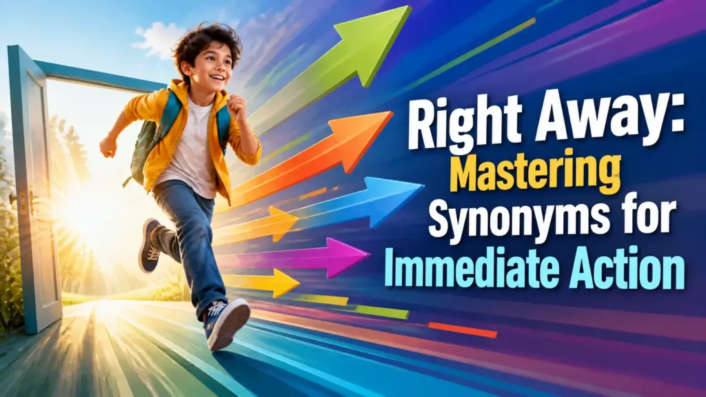 another way to say right away