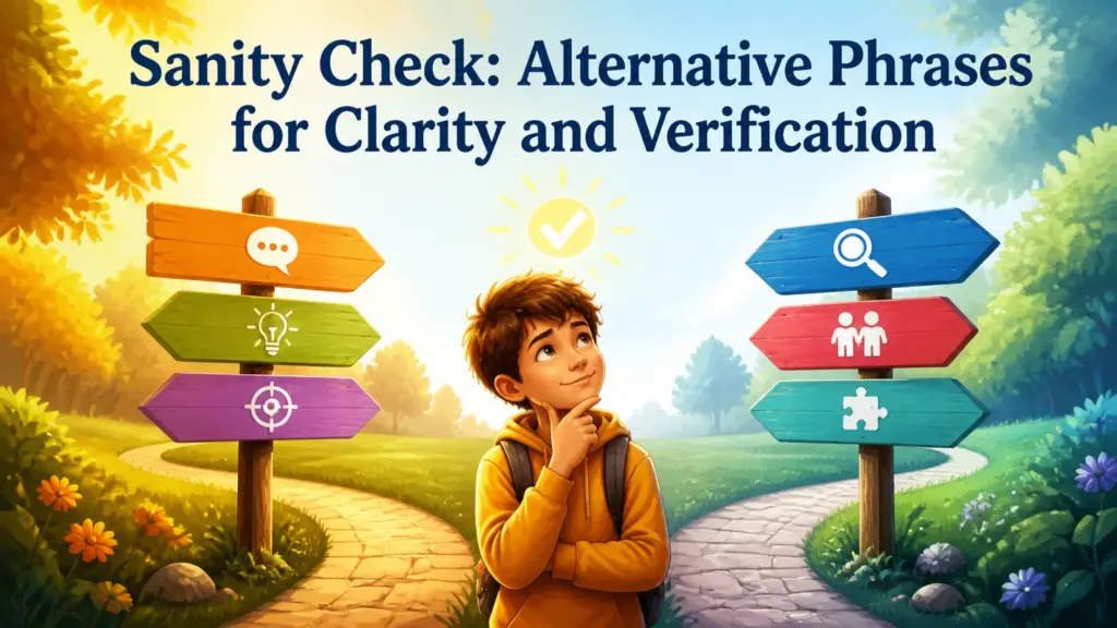 another way to say sanity check